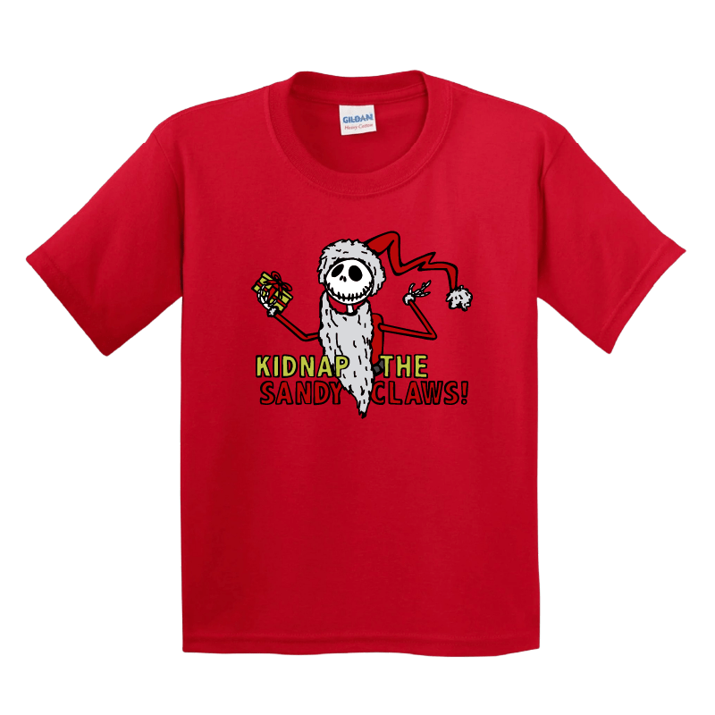2T / Red / Large Front Design Kidnap the Sandy Claws ๐๐
 - Toddler T Shirt