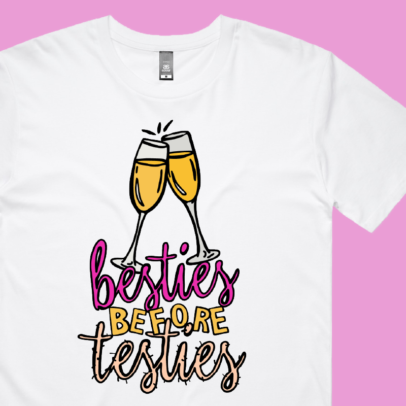 Besties Before Testies ๐ญ๐ฅฐ โ Men's T Shirt