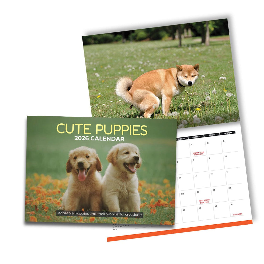 Cute Puppies Prank ๐ถ๐ - 2026 Calendar