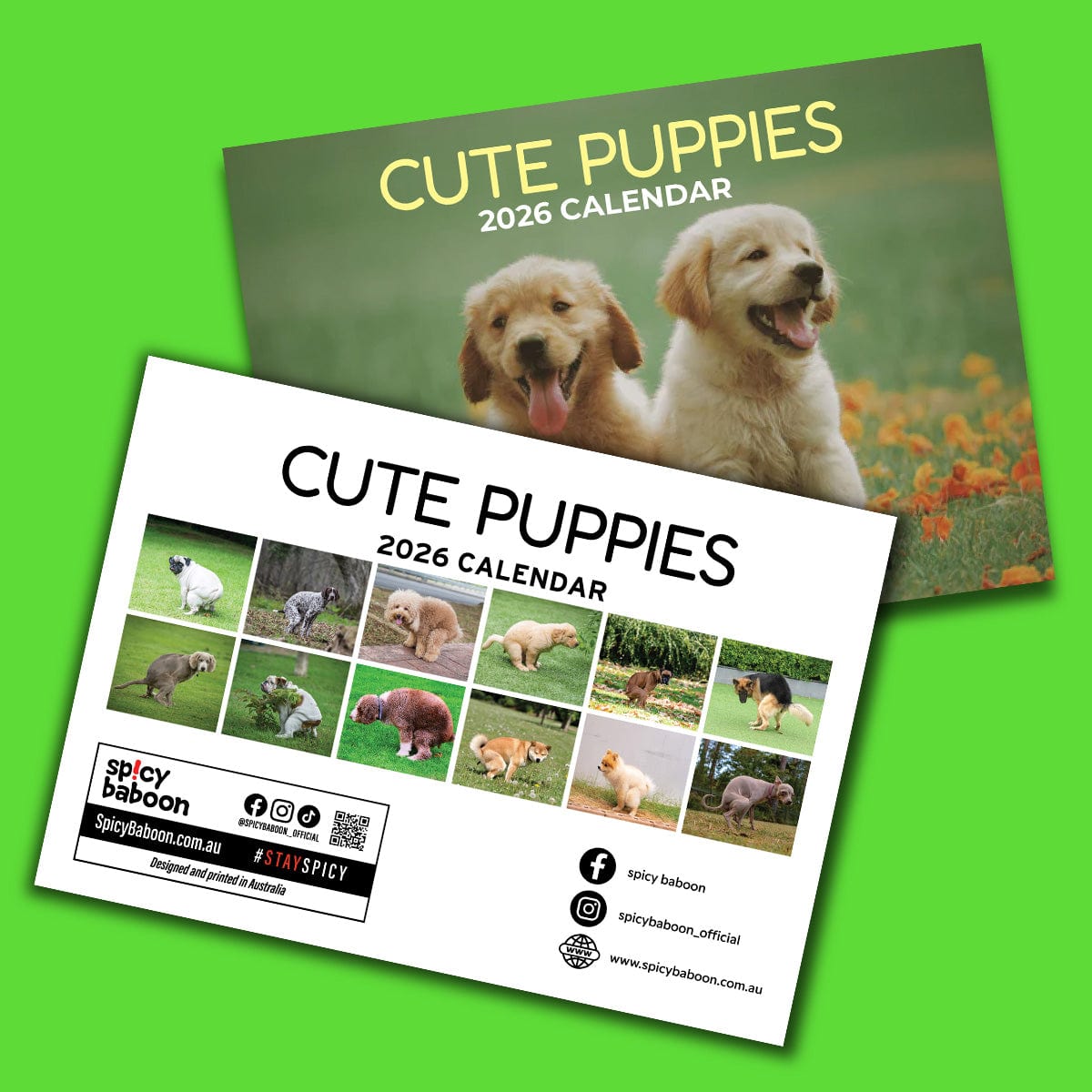 Cute Puppies Prank 🐶😈 - 2026 Calendar