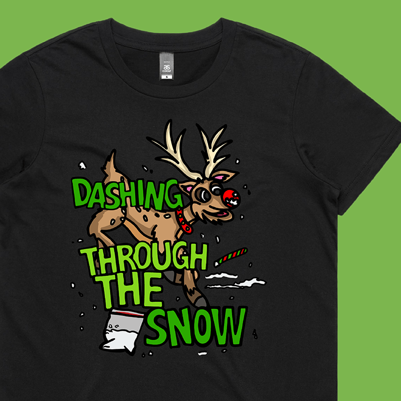 Dashing Through The Snow โ๏ธ๐ฆ - Women's T Shirt