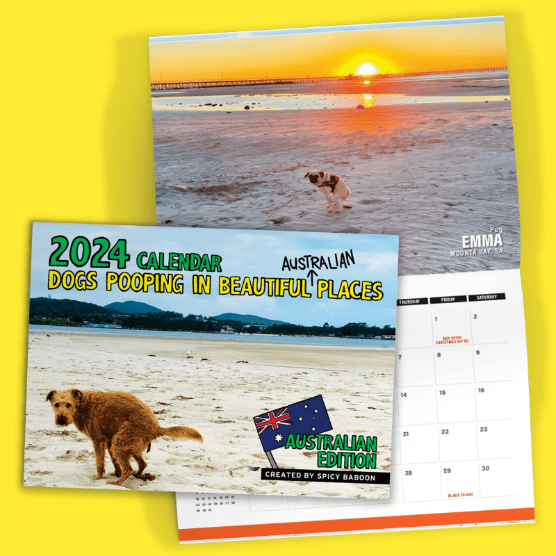 Dogs Pooping in 'Australian' Beautiful Places 💩🐶 - 2024 Calendar