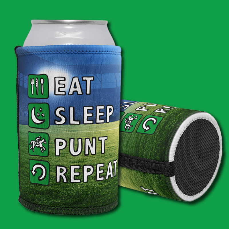 Eat Sleep Punt Repeat 🏇 - Stubby Holder