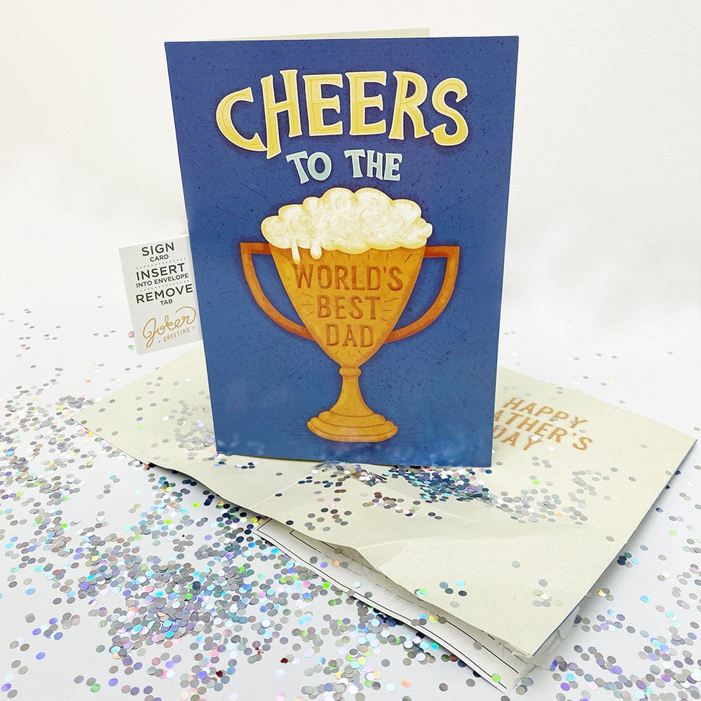 Endless 99 Bottles Father's Day Card 👨👦🔊 - Joker Greeting Prank Card (Glitter + Sound)