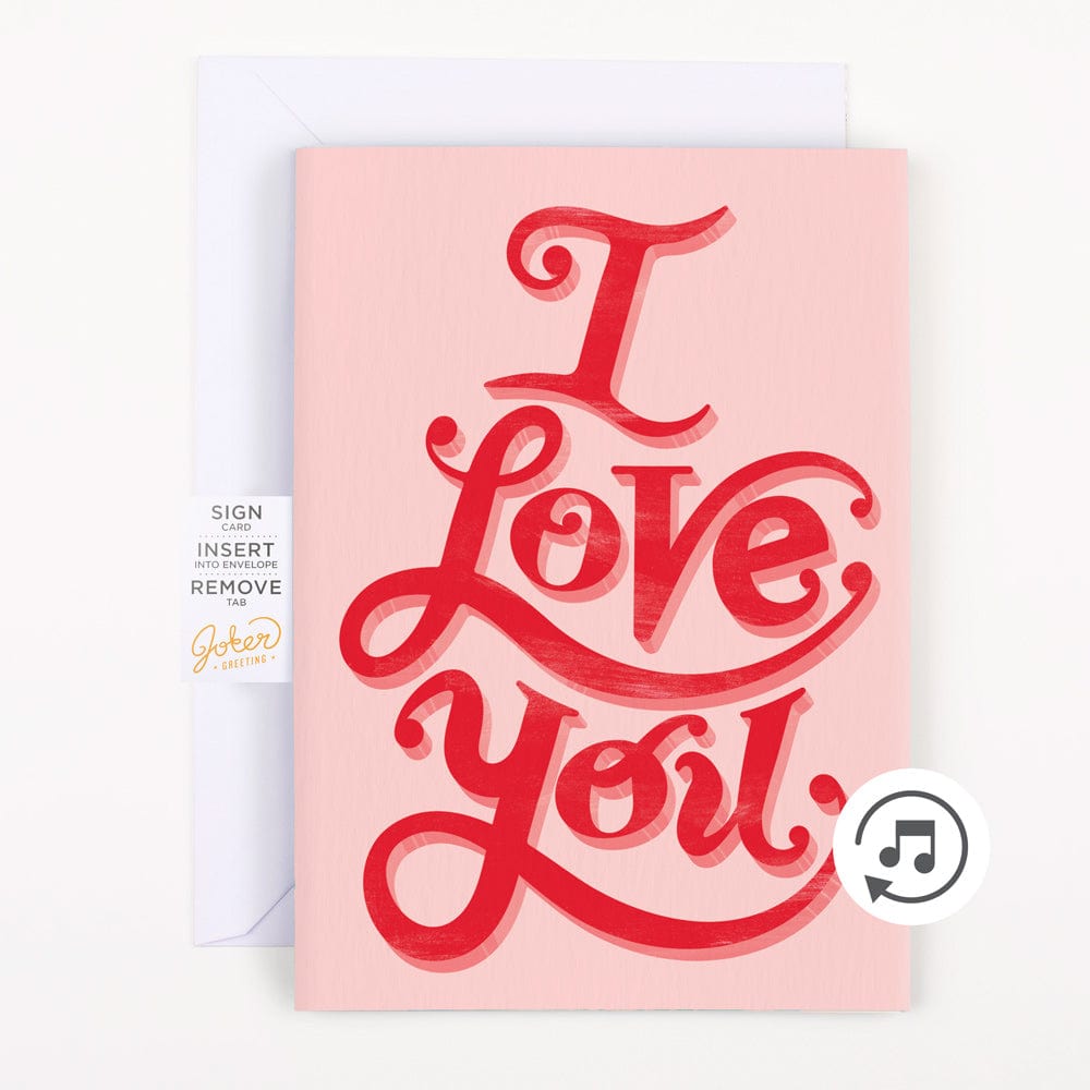 Endless I Love You đ±â€ïžđ - Joker Greeting Prank Card (Pull Surprise Glitter + Stickers + Sound)