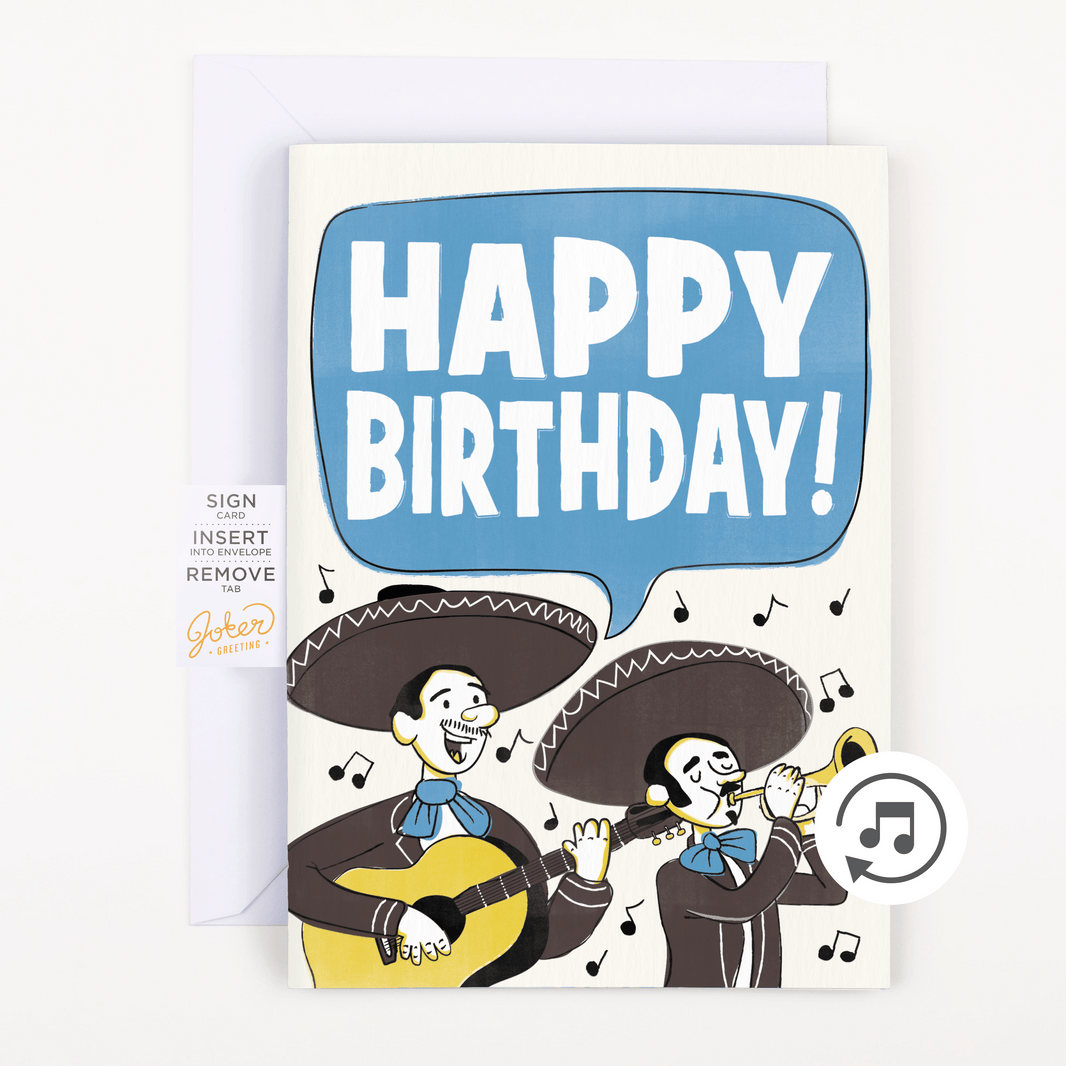 Endless Mariachi Birthday ๐ช๐ - Joker Greeting Prank Card (Glitter + Sound)