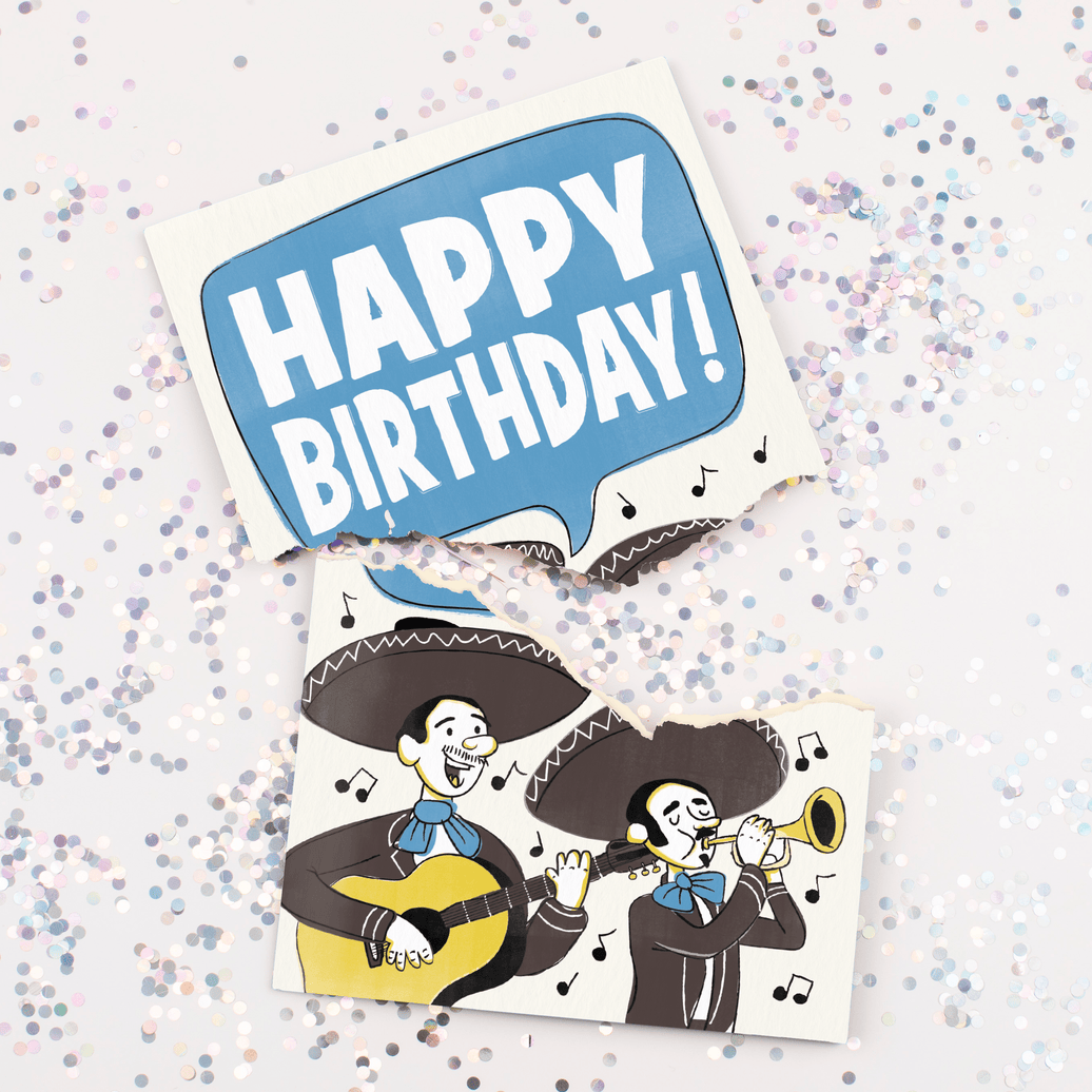 Endless Mariachi Birthday ๐ช๐ - Joker Greeting Prank Card (Glitter + Sound)