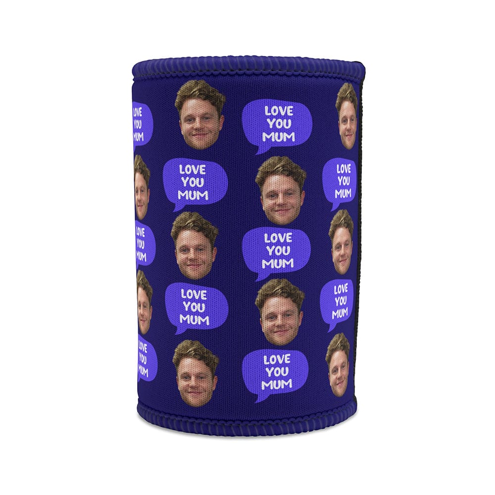 Face love you mum - Personalised Stubby Holder