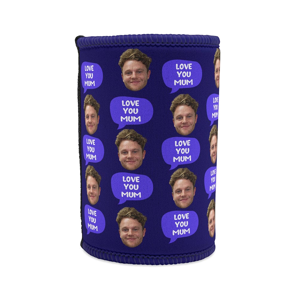 Face love you mum - Personalised Stubby Holder