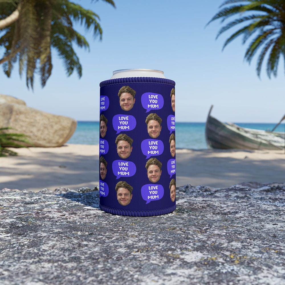 Face love you mum - Personalised Stubby Holder