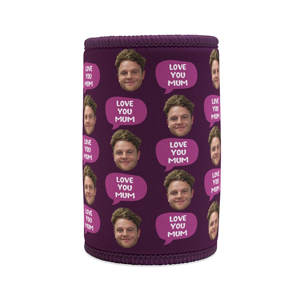 Face love you mum - Personalised Stubby Holder