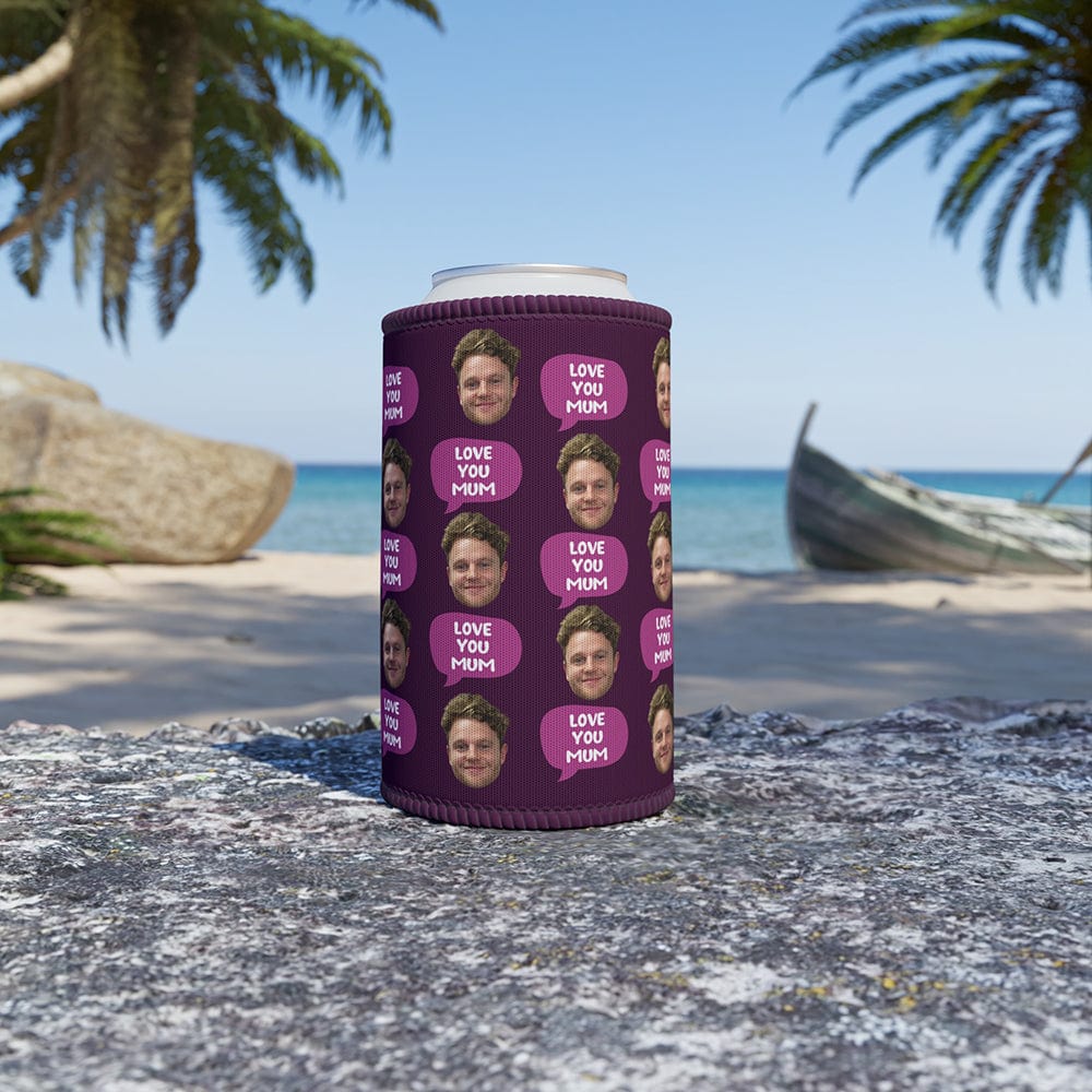 Face love you mum - Personalised Stubby Holder
