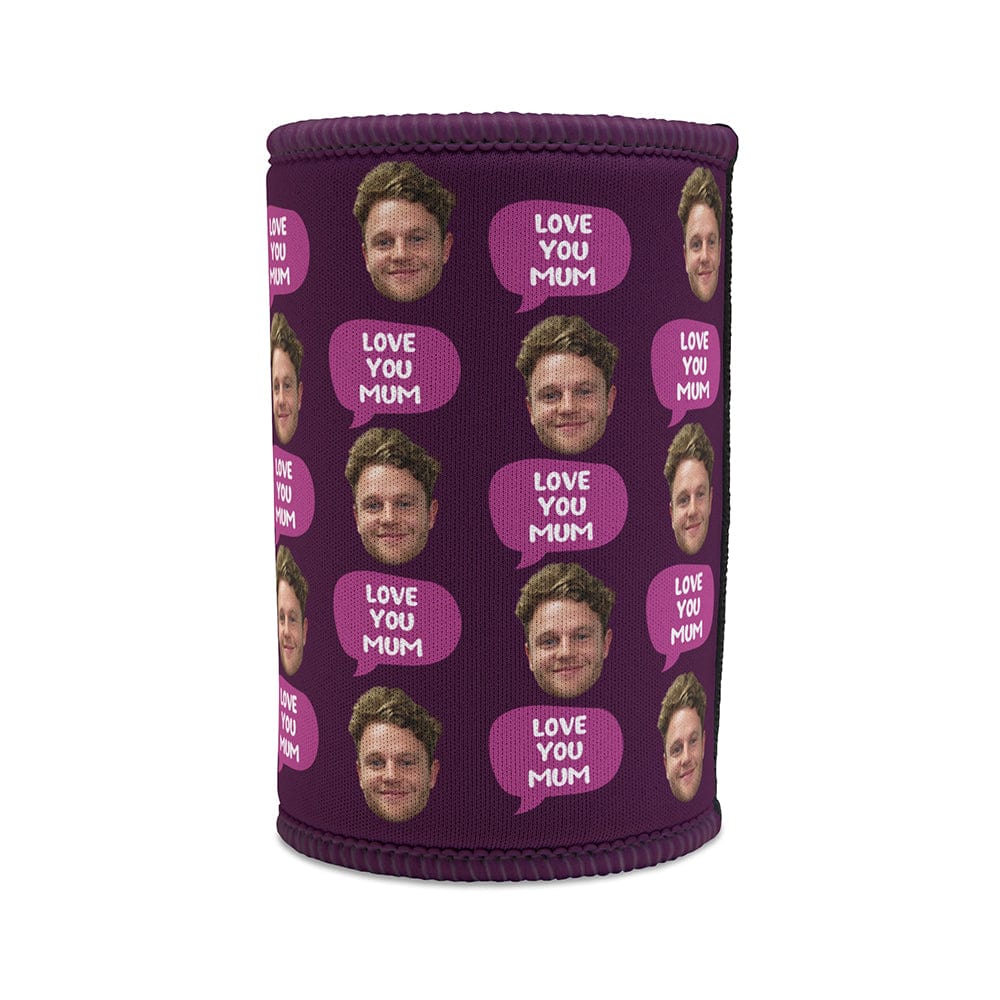 Face love you mum - Personalised Stubby Holder