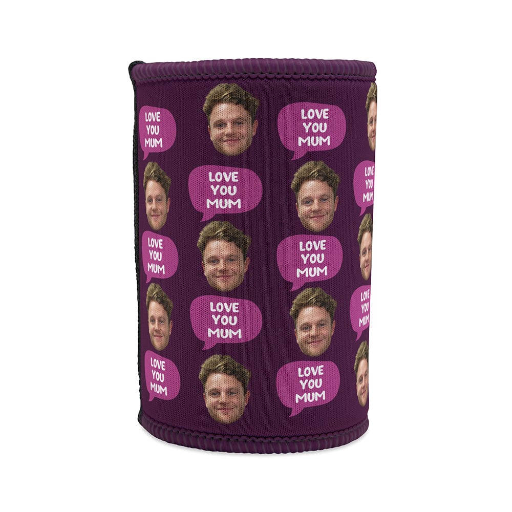 Face love you mum - Personalised Stubby Holder