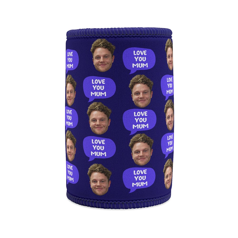 Face love you mum - Personalised Stubby Holder
