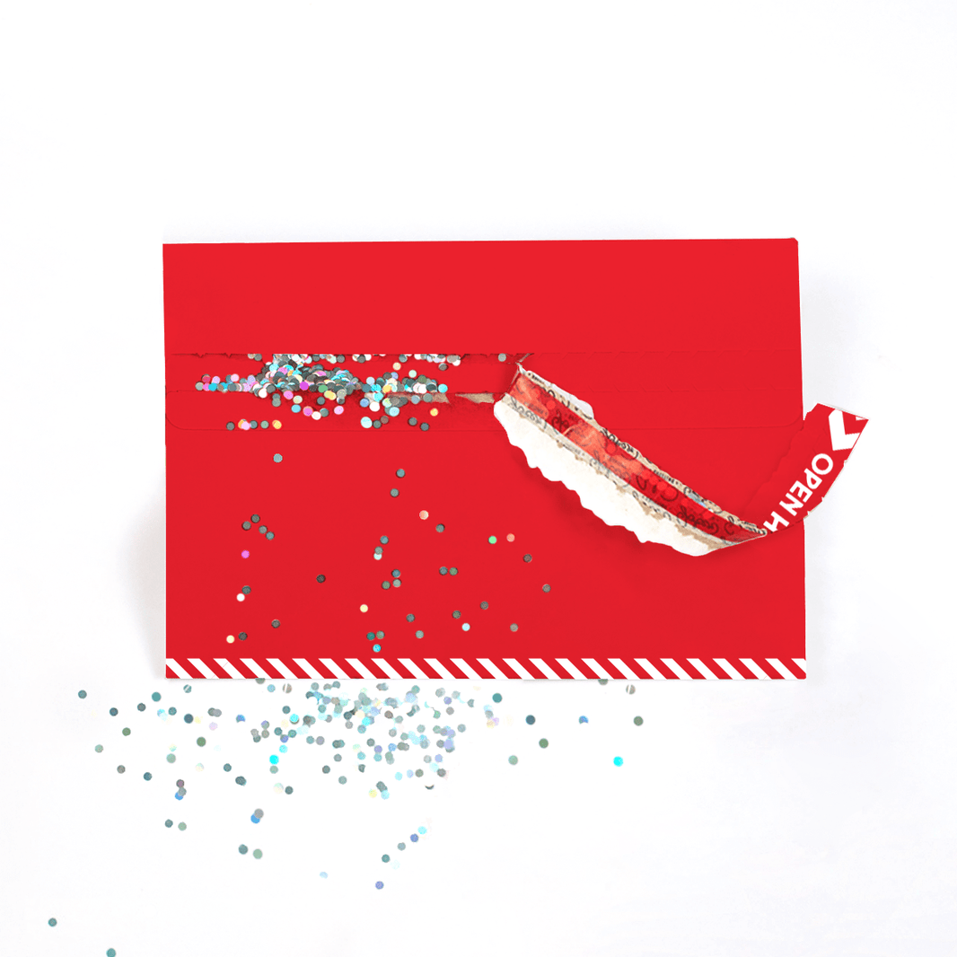 Glitter Trap Envelope Red โจ - Joker Greeting Prank