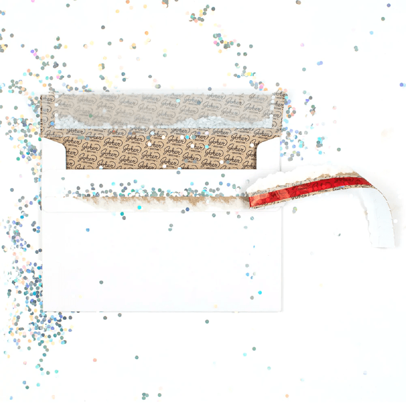 Glitter Trap Envelopes White โจ - Joker Greeting Prank