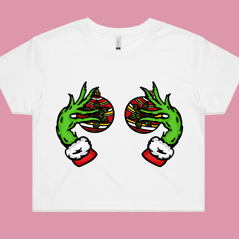 Grinch Nips 🟢🟢 - Women's Crop Top