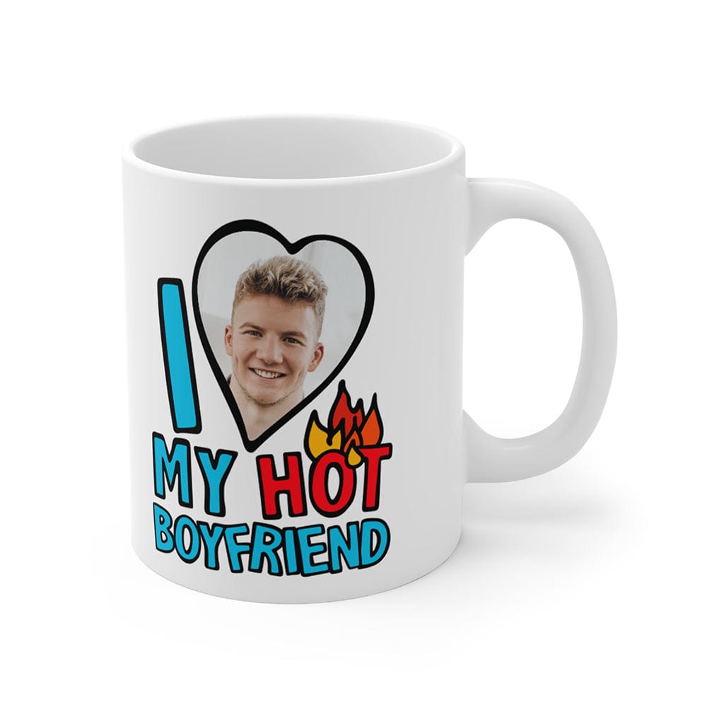 I Love My Hot Boyfriend ❤️🔥 - Personalised Coffee Mug
