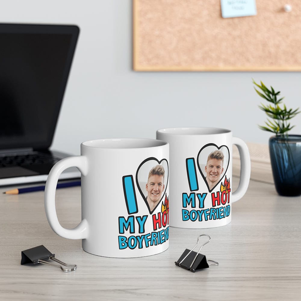 I Love My Hot Boyfriend ❤️🔥 - Personalised Coffee Mug