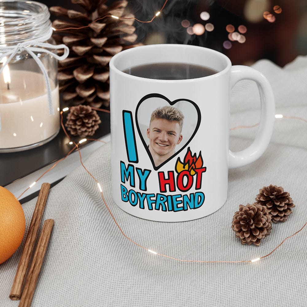 I Love My Hot Boyfriend ❤️🔥 - Personalised Coffee Mug