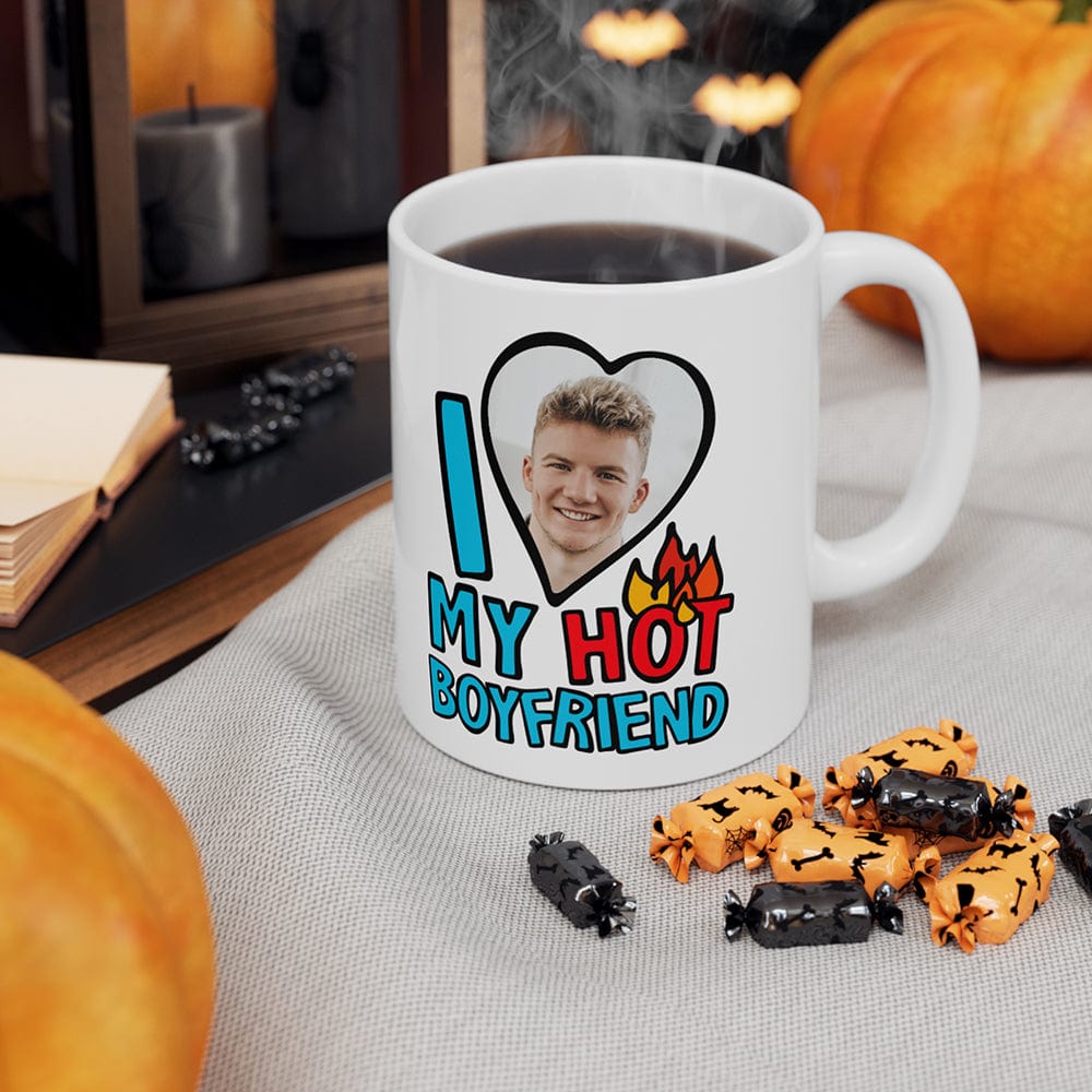 I Love My Hot Boyfriend ❤️🔥 - Personalised Coffee Mug