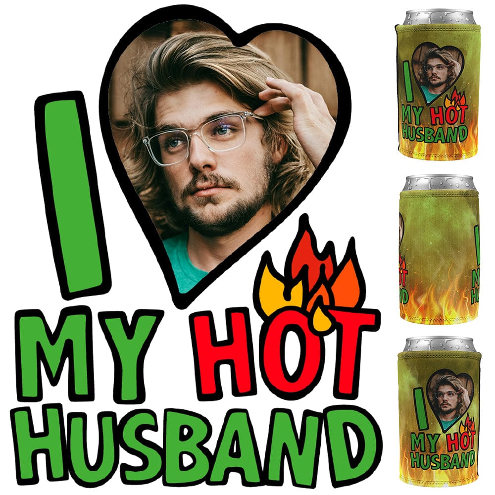 I Love My Hot Husband ❤️🔥 - Personalised Stubby Holder
