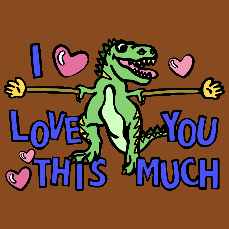 Love You This Much 🦕📏 – Men's T Shirt
