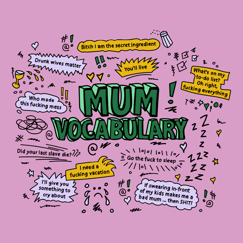 Mum's Vocab 😡📣 – Women's T Shirt