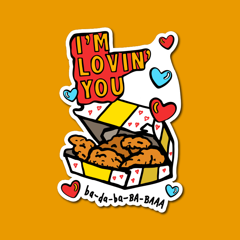 Nugget Love 🍗💞 – Sticker
