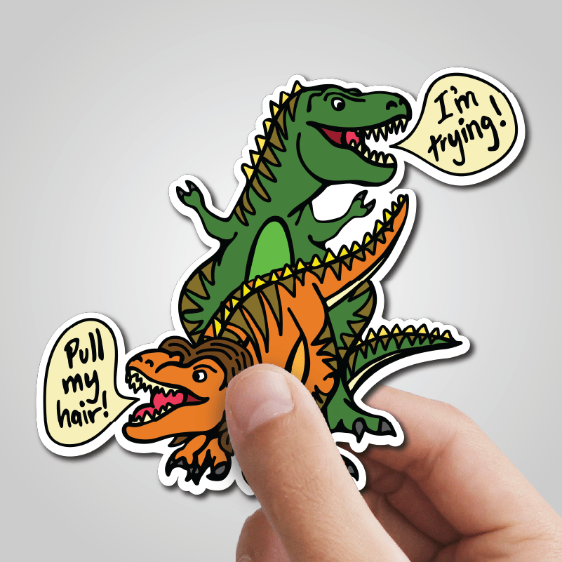 Pull My Hair 🦖🦕 – Sticker