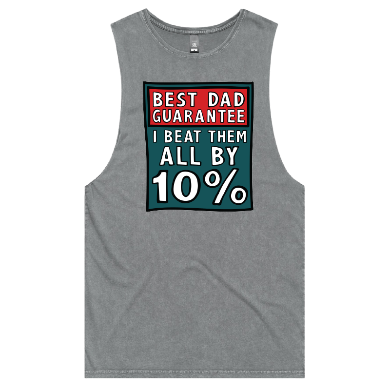 S / Ash / Large Front Design Best Dad Guarantee ๐จ - Tank