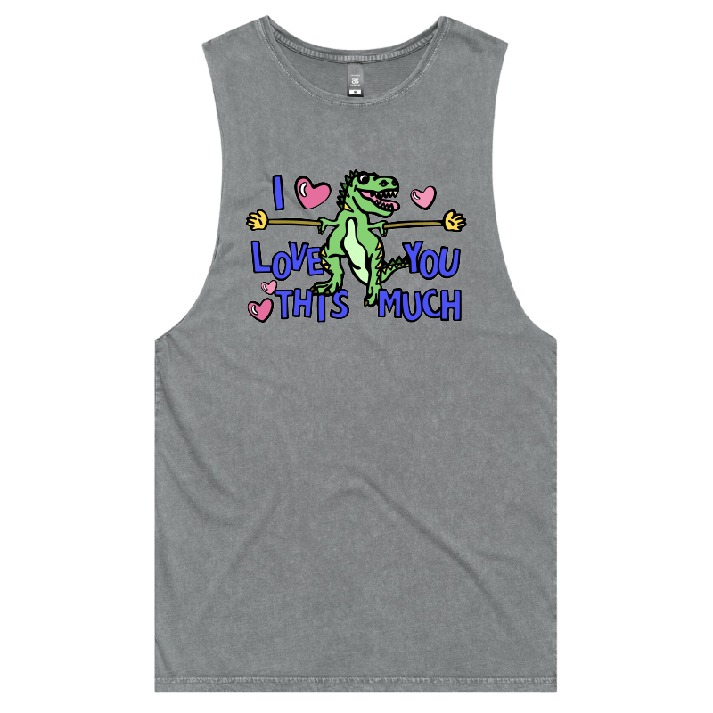 S / Ash / Large Front Design Love You This Much ๐ฆ๐ โ Tank