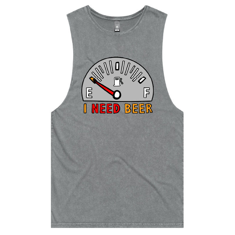 S / Ash / Large Front Design Need Beer ๐บโฝ โ Tank