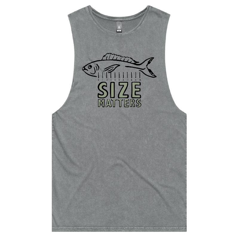 S / Ash / Large Front Design Size Matters ๐๐ โ Tank