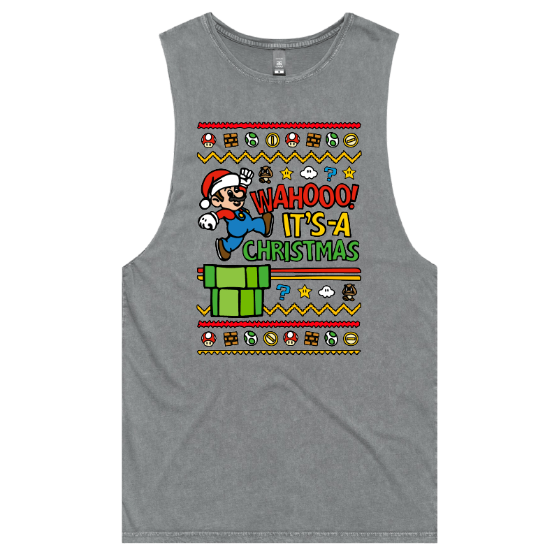 S / Ash / Large Front Design Super Christmas ๐๐
- Tank