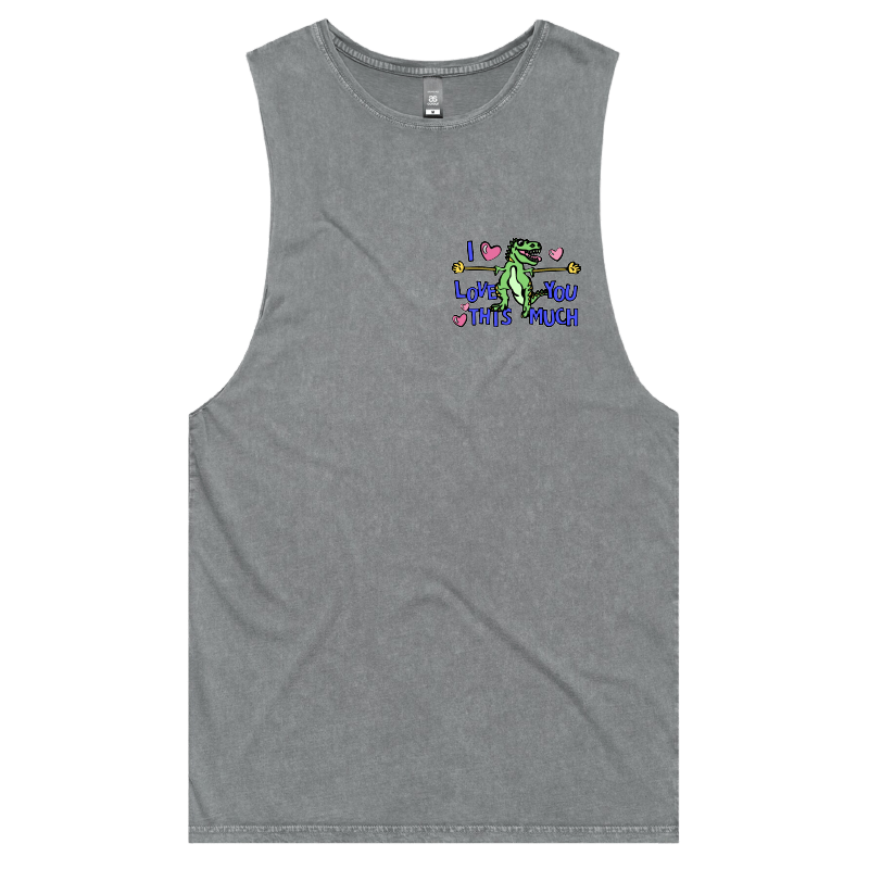 S / Ash / Small Front Design Love You This Much ๐ฆ๐ โ Tank
