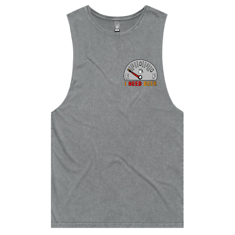 S / Ash / Small Front Design Need Beer ๐บโฝ โ Tank