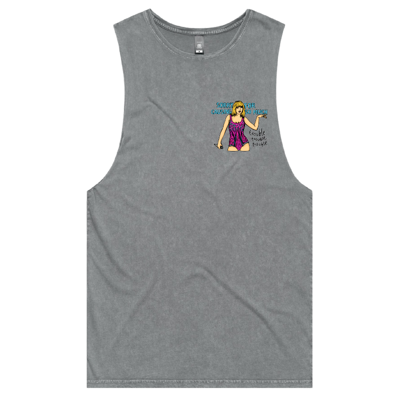 S / Ash / Small Front Design Trouble, Trouble, Trouble โ Tank