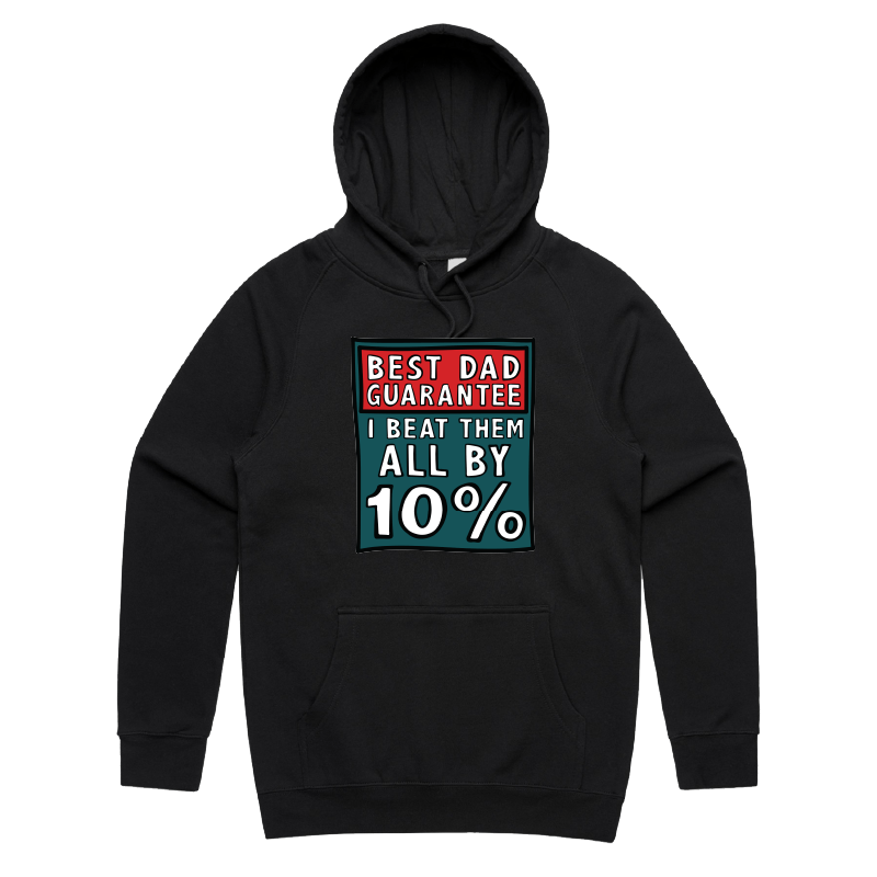 S / Black / Large Front Design Best Dad Guarantee 🔨 - Unisex Hoodie