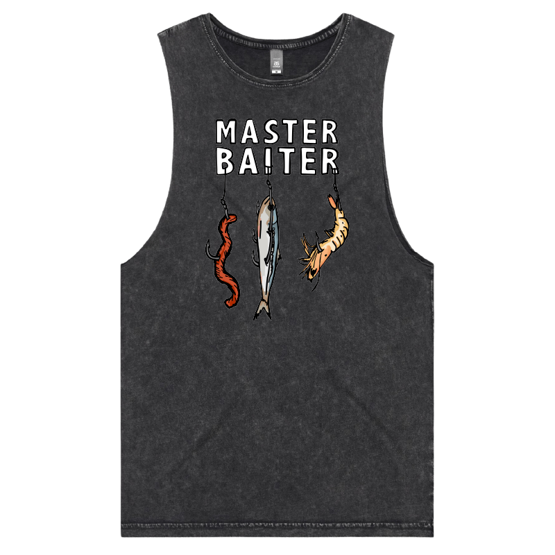 S / Black / Large Front Design Master Baiter 🎣 - Tank