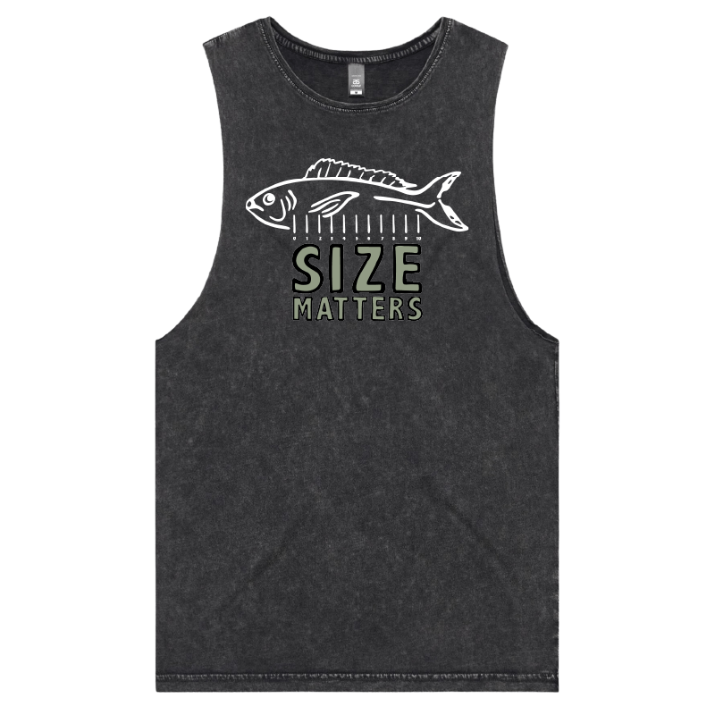 S / Black / Large Front Design Size Matters ๐๐ โ Tank