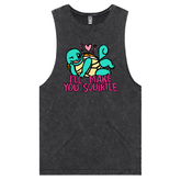 S / Black / Large Front Design Squirtle Love โค๏ธ๐ฆ โ Tank
