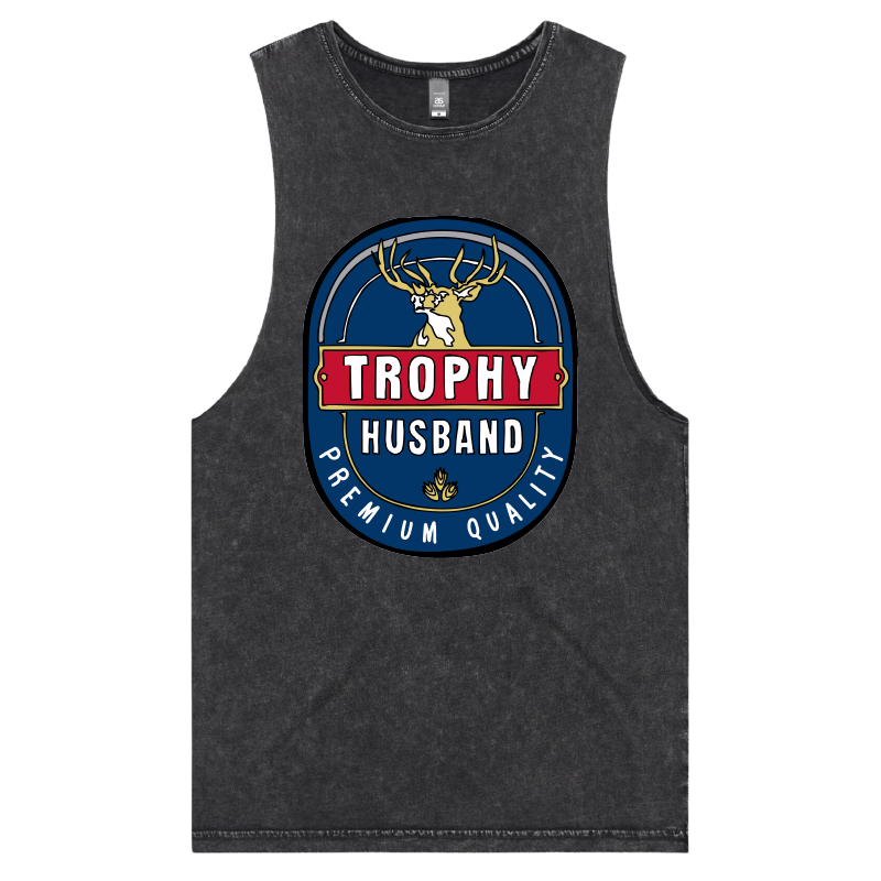 S / Black / Large Front Design Trophy Husband 2heys ๐บ๐ โ Tank