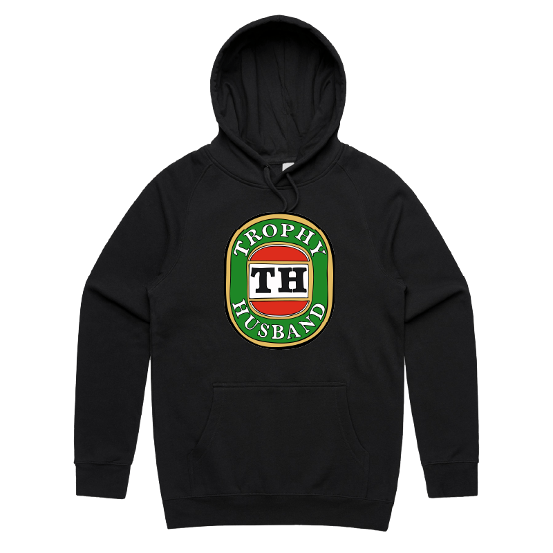 S / Black / Large Front Print Trophy Husband Victor Bravo ๐บ๐ โ Unisex Hoodie