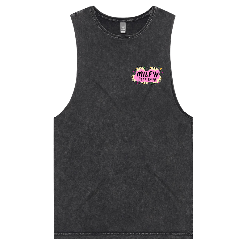 S / Black / Small Front Design Milf'n Ain't Easy ๐ฉ๐๏ธ โ Tank