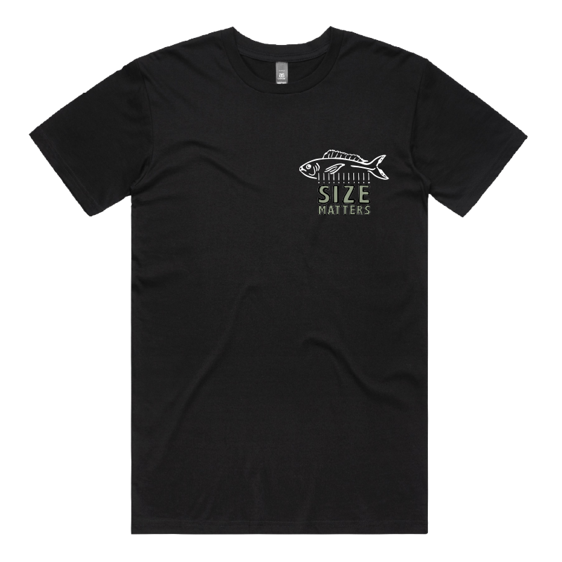 S / Black / Small Front Design Size Matters ๐๐ โ Men's T Shirt