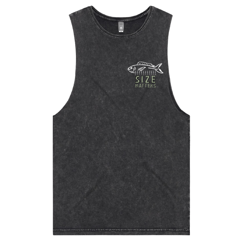 S / Black / Small Front Design Size Matters ๐๐ โ Tank