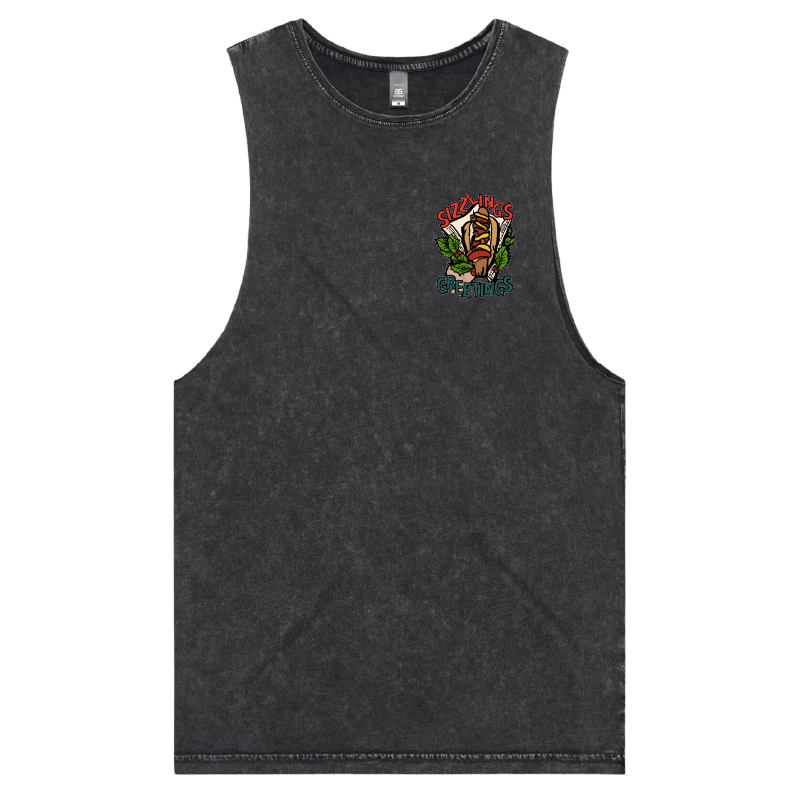S / Black / Small Front Design Sizzlin's Greetings ๐ญ๐
 - Tank