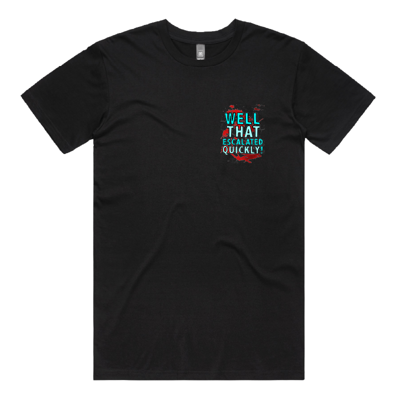 S / Black / Small Front Design That Escalated Quickly ๐คฌ๐ฌ โ Men's T Shirt